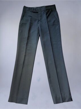 GUCCI VTG Classic Wool Black Pinstripe Pants Size EU 40